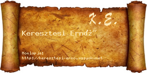 Keresztesi Ernő névjegykártya