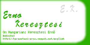 erno keresztesi business card